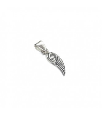 PE001555 Genuine Sterling Silver Pendant Charm Angel Wing Hallmarked Solid 925 Handmade